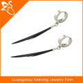 cheap hanging long feather earrings for men